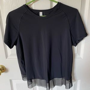 Lulu lemon mesh rimmed black top